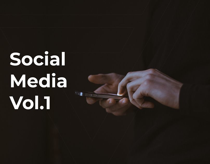 Social Media Vol. 1 cover showing hands holding a smartphone