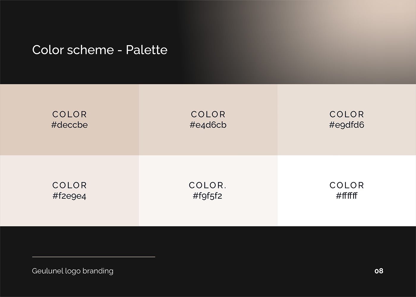 Géulunel nude and blush colour palette