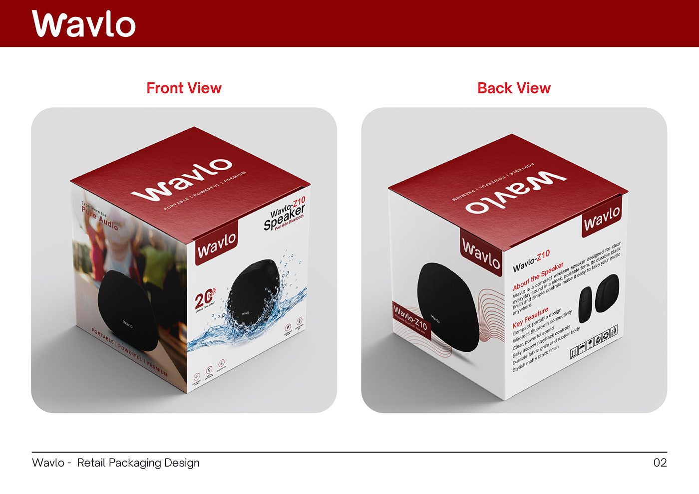 Wavlo retail box front and back views