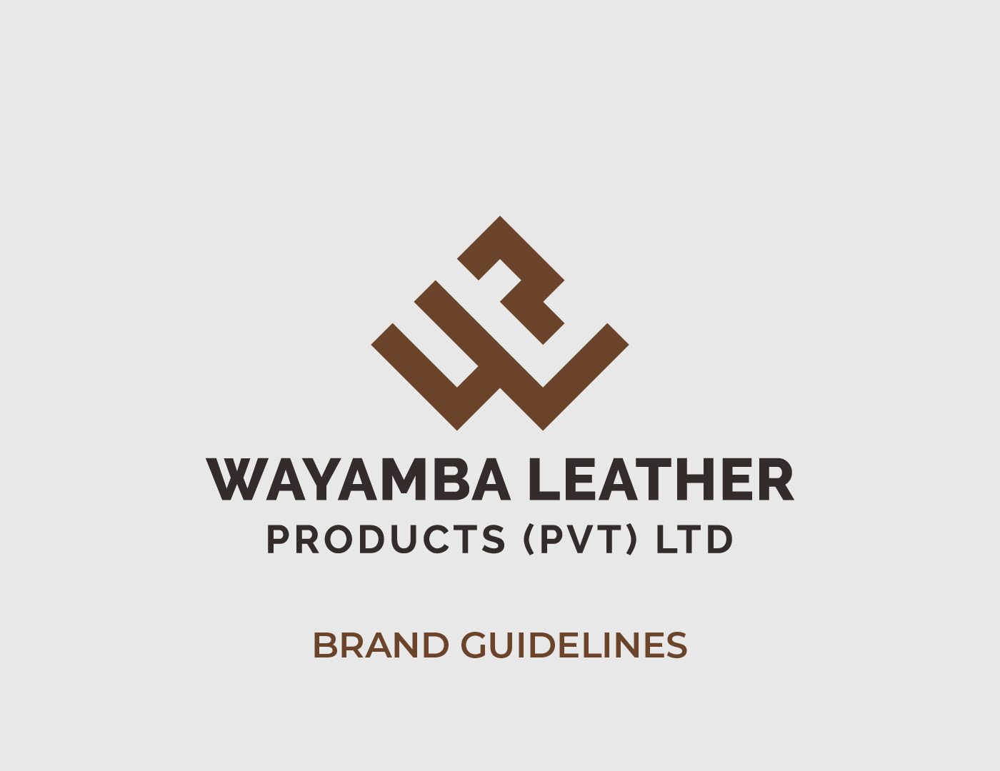 Wayamba Leather Products brand guidelines cover