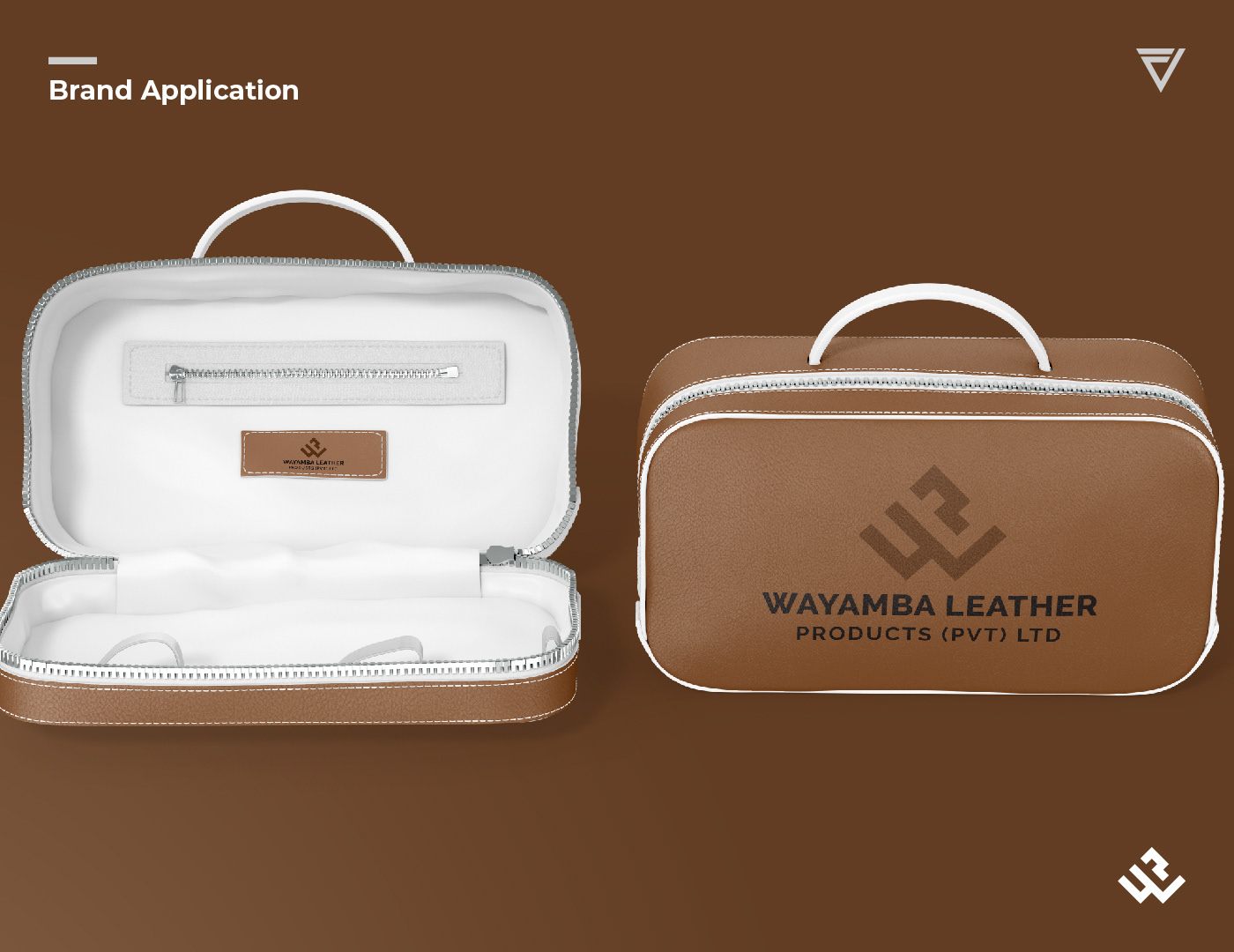 Wayamba branded leather travel case